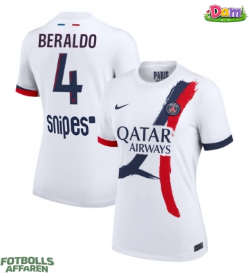 Paris Saint-Germain Lucas Beraldo #4 Bortatröja Kvinnor 2025-26 Kortärmad
